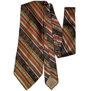 Vintage mens Dominique France multi‎ color striped tie